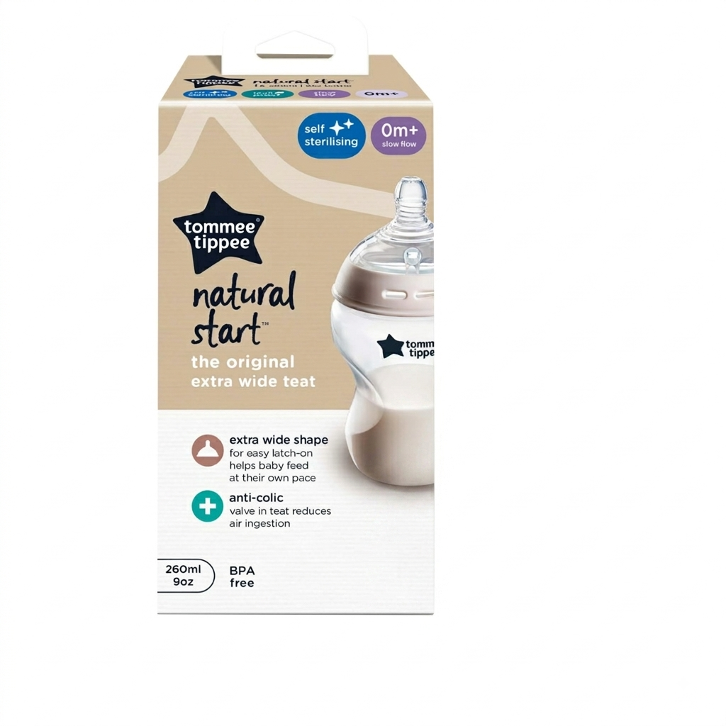 בקבוק האכלה 260 מ''ל Tommee Tippee Natural Start - זרימה איטית