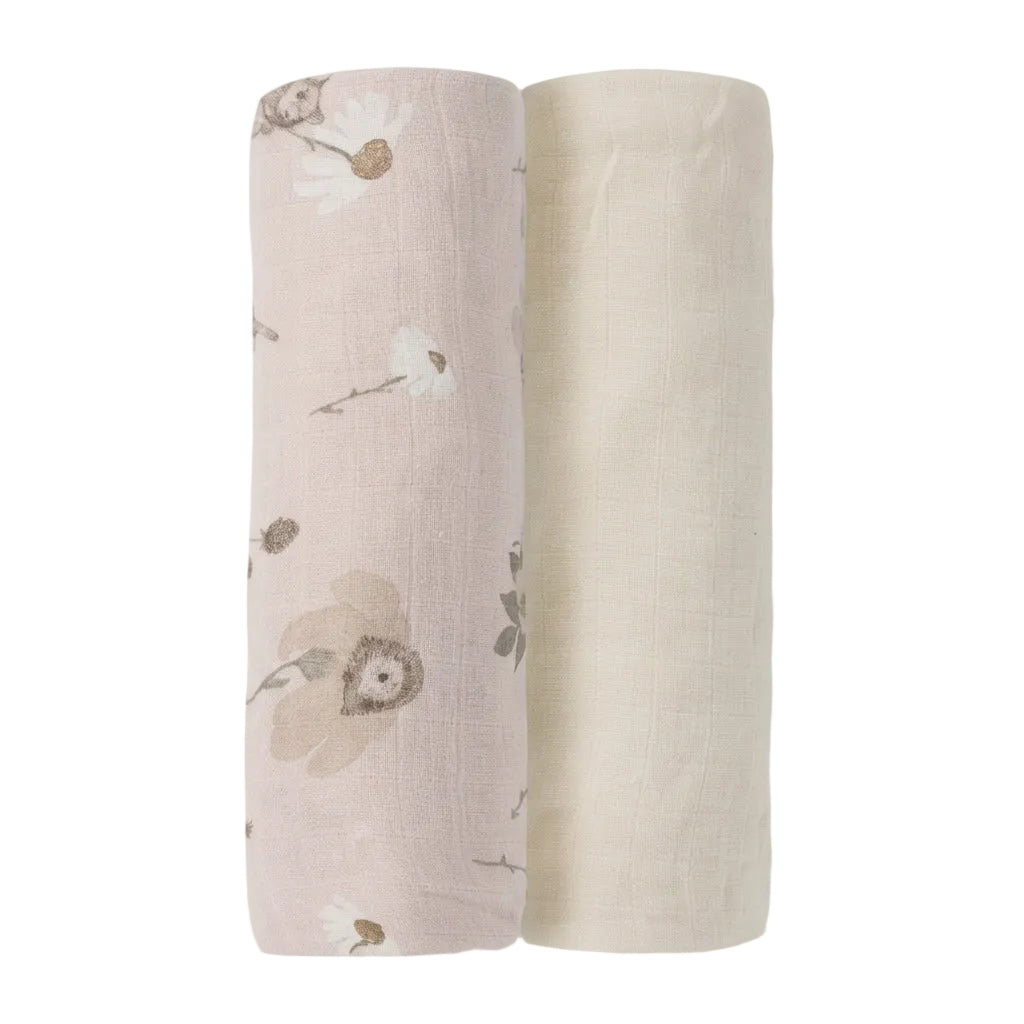 זוג חיתולי במבוק גדולים 120x120 ס''מ קולקציית Fairy Tales Nino - גינת בר
