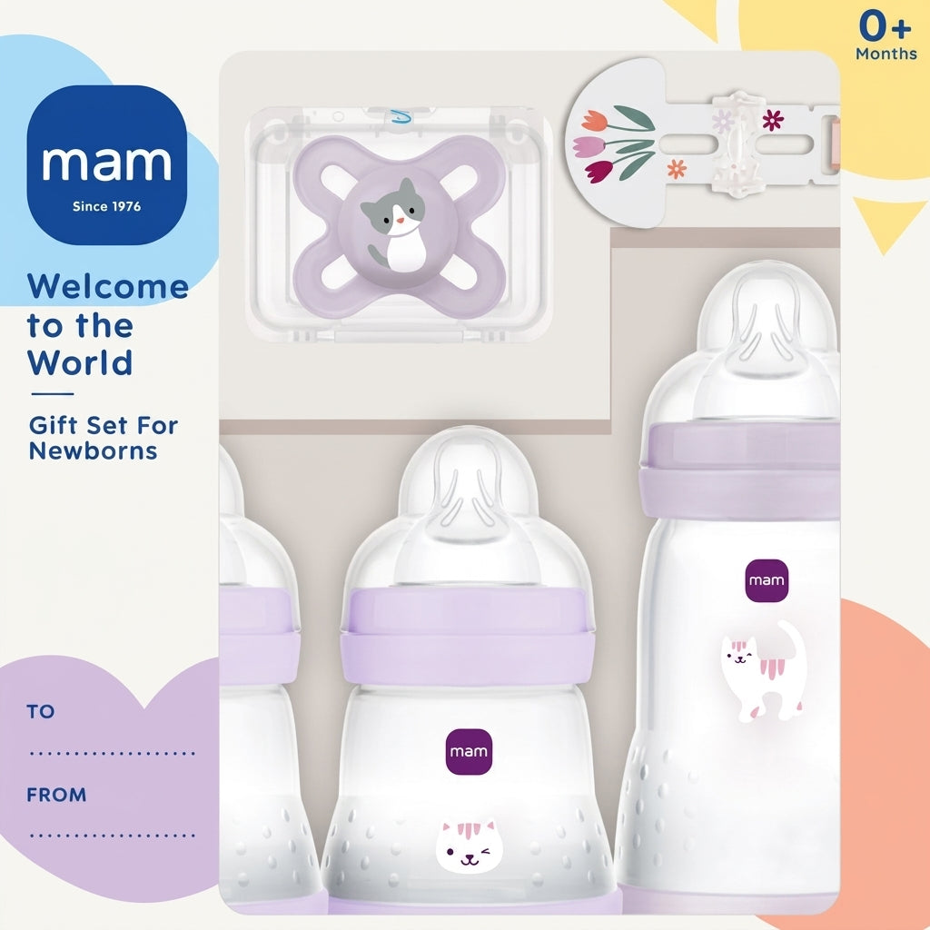 MAM ערכת מתנה ליולדת סגול