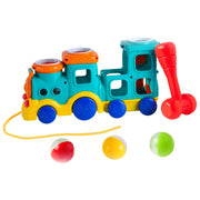 Infunbebe רכבת הך פטיש עם 3 כדורים צבעוניים