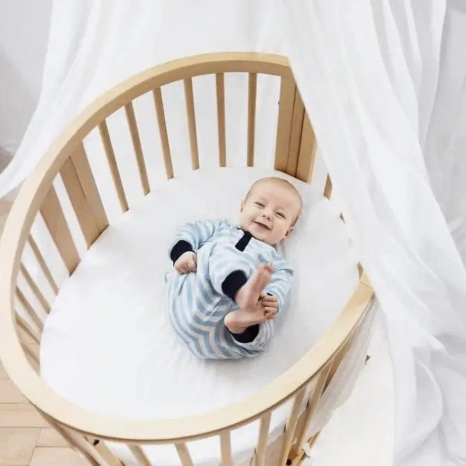עריסת תינוק סליפי מיני מודולארית לבן Sleepi™ + 2 מזרנים + סט הארכה למיטה