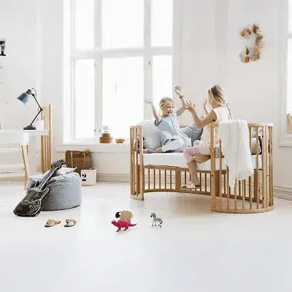 עריסת תינוק סליפי מיני מודולארית לבן Sleepi™ + 2 מזרנים + סט הארכה למיטה