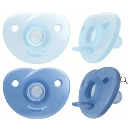 זוג מוצצי סיליקון 0-6 חודשים Soothie