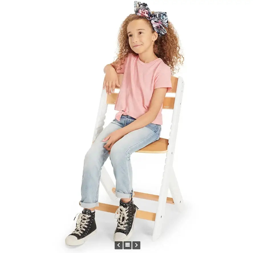 כסא אוכל + ריפוד מתכוונן אנוק Enock שחור לבן Kinderkraft