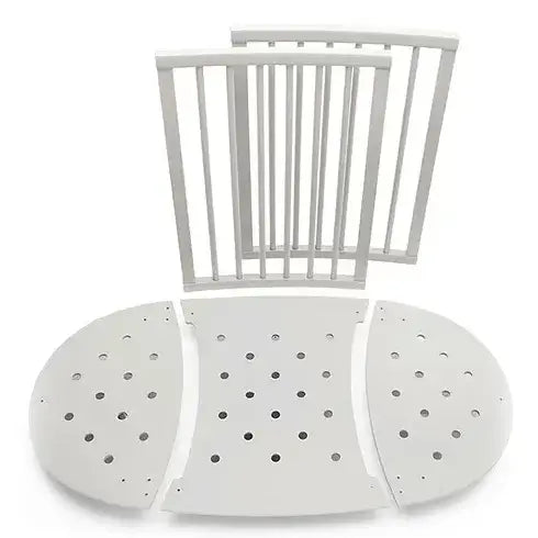 עריסת תינוק סליפי מיני מודולארית לבן Sleepi™ + 2 מזרנים + סט הארכה למיטה