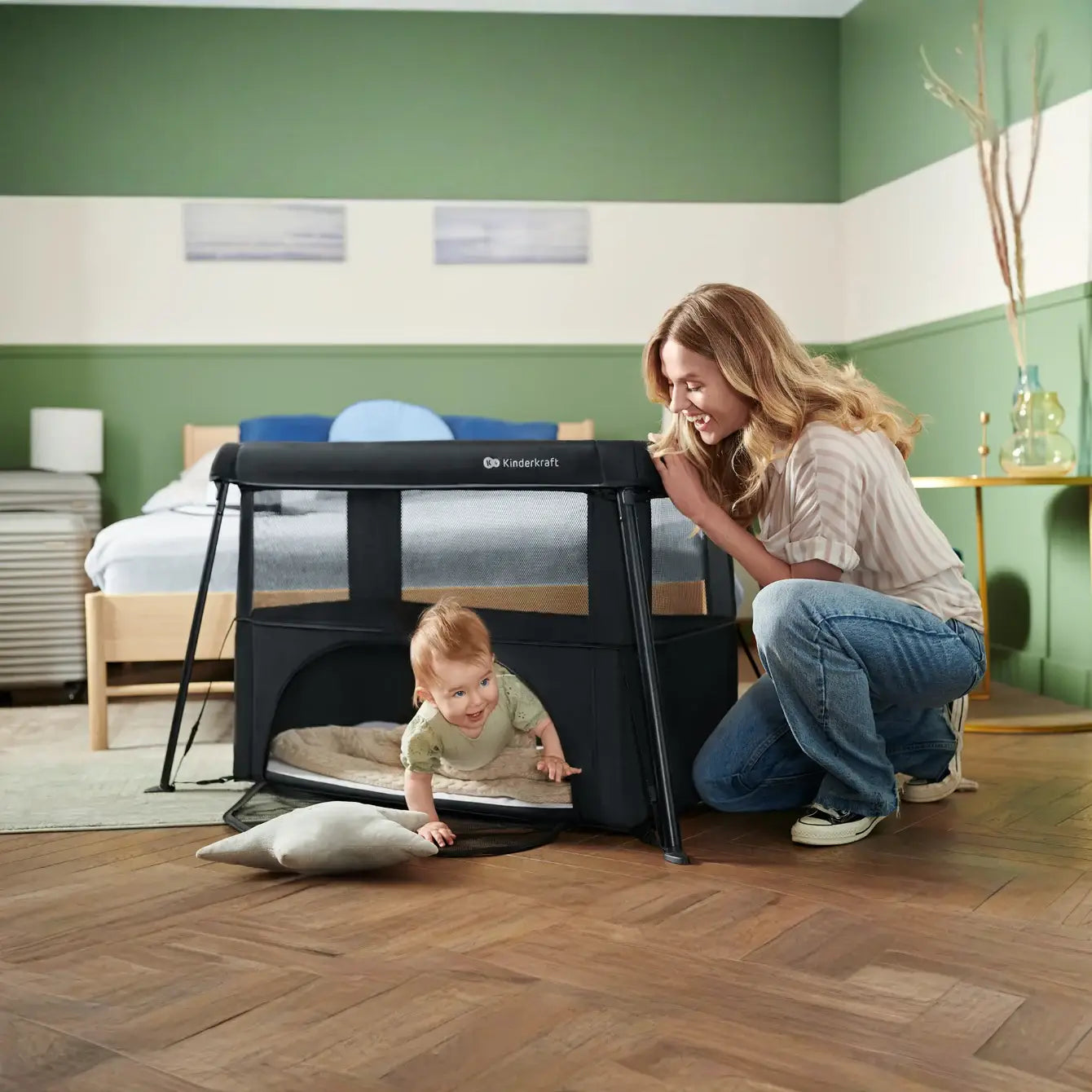 עריסה לול קמפינג בד CAMI שחור Kinderkraft