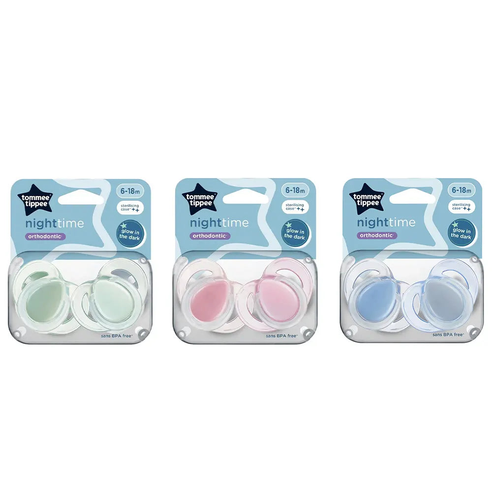 זוג מוצצים זוהרים בחושך 6-18 חודשים Tommee Tippee