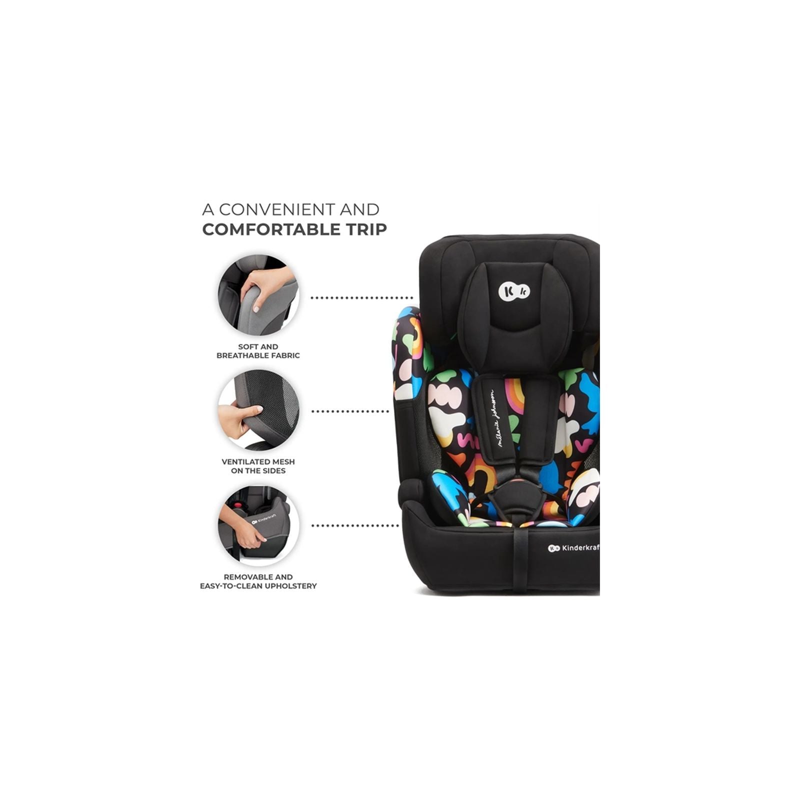 כיסא בטיחות - בוסטר רצועות Kinderkraft COMFORT UP i-Size