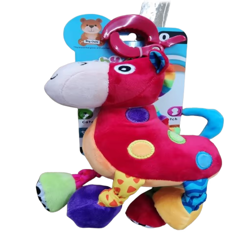 בובת תלייה עם קליפס גירפה אדומה