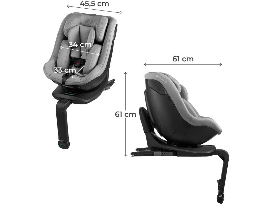 כיסא בטיחות Kinderkraft 360 I-GUARD - מסתובב 360° בד נושם