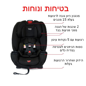 כיסא בטיחות One4Life SafeWash Britax - התקנה פשוטה ובטוחה