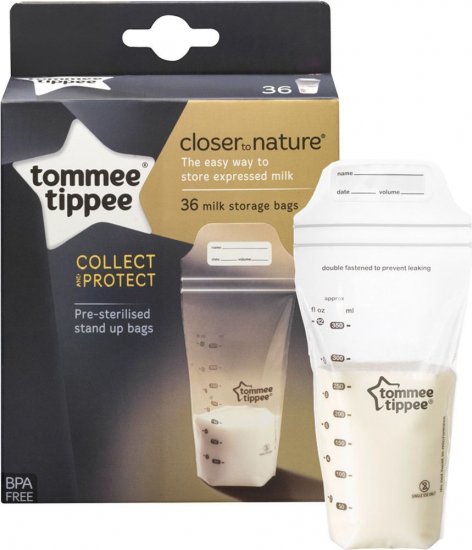 שקיות לאחסון והקפאת חלב Tommee Tippee Closer to Nature