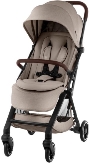 טיולון קומפקטי קיפול ביד אחת Britax Flylite - צבע בז'