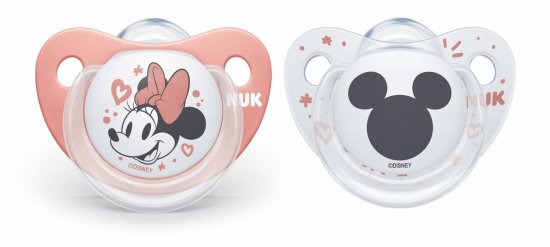 זוג מוצצים 6-18 חודשים NUK Minnie Mouse - צבע אדום