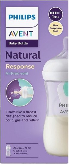 בקבוק האכלה Natural Response עם שסתום איירונט 260 מ''ל Avent