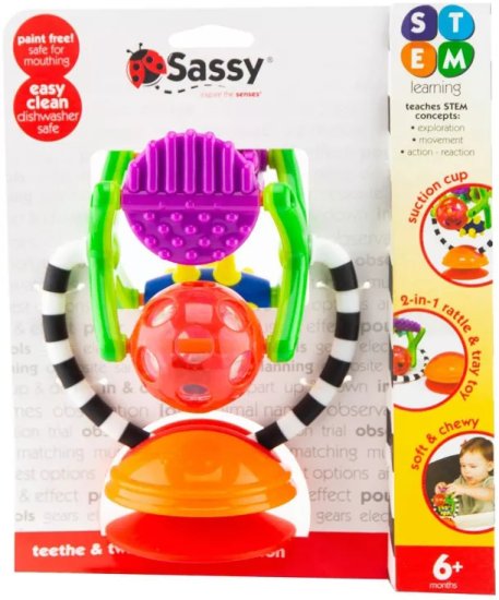 צעצוע חושי לתינוק 2 ב-1 Sassy