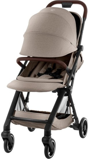 טיולון קומפקטי קיפול ביד אחת Britax Flylite - צבע בז'