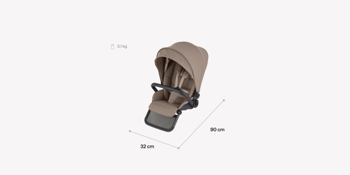 עגלת תאומים Anex Modu - ירוק + 2 טיולונים + 2 עריסות