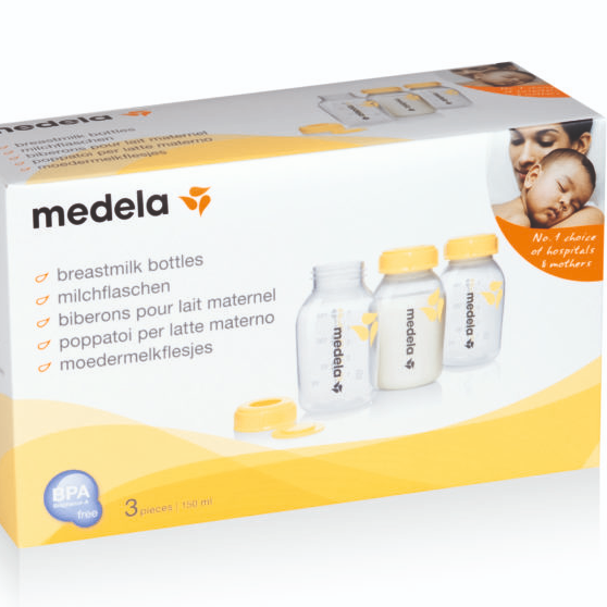 Medela 3 בקבוקים לחלב אם