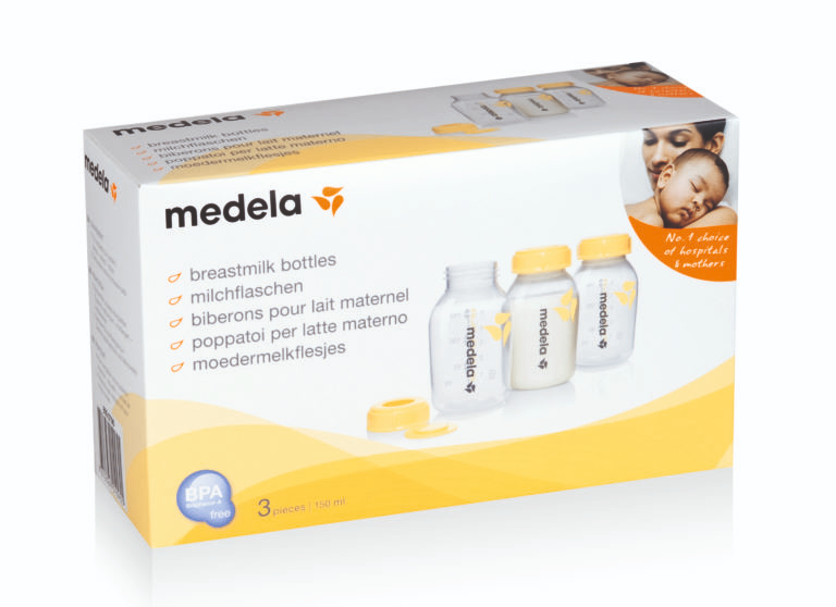 Medela 3 בקבוקים לחלב אם