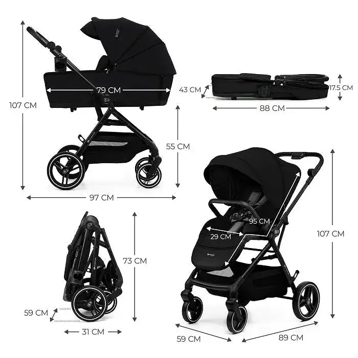 עגלה משולבת Kinderkraft Yoxi - מגיל לידה ועד 4 שנים