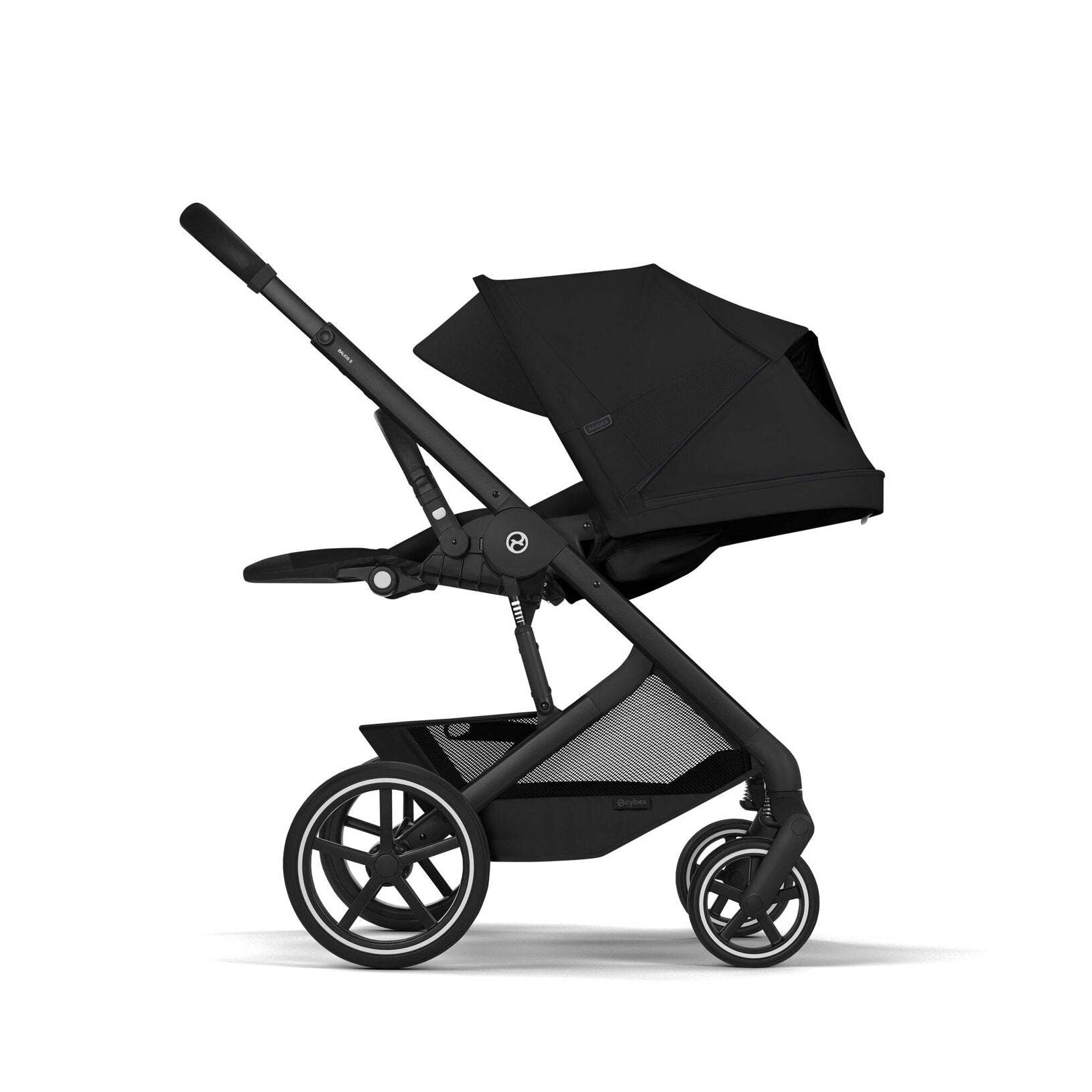 עגלה משולבת-שחור כולל עריסה Balios 6S BLK+Fold CC B Moon Black