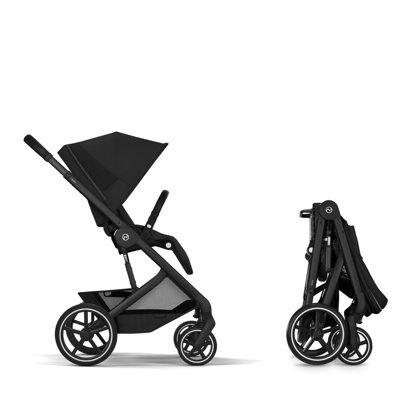 עגלה משולבת-שחור כולל עריסה Balios 6S BLK+Fold CC B Moon Black