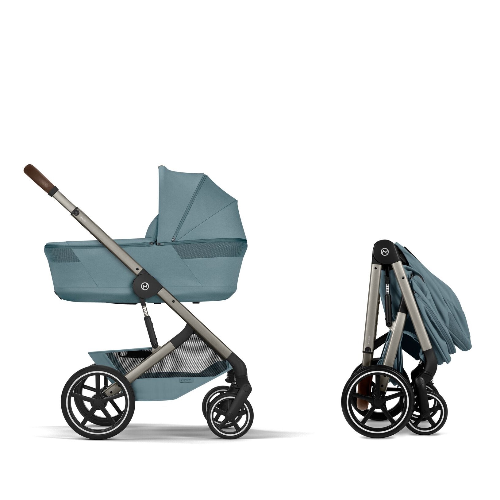 עגלה משולבת- תכלת כולל עריסה Balios 6 S TPE+Fold CC B Stormy Blue