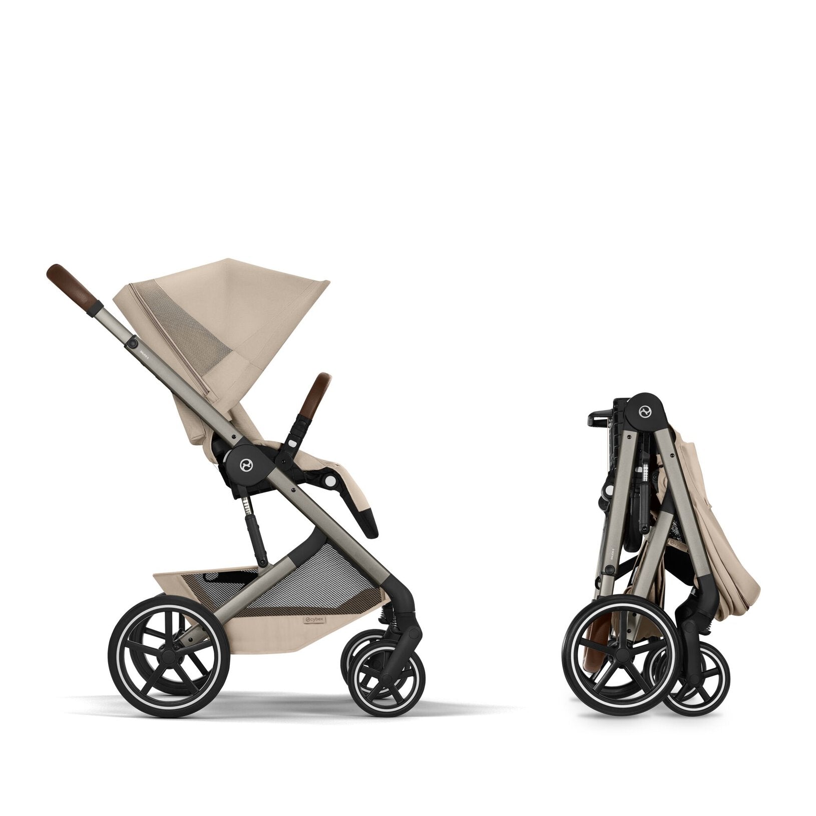 עגלה משולבת- בז' כולל עריסה Balios 6 S TPE+Fold CC B Almond Beige