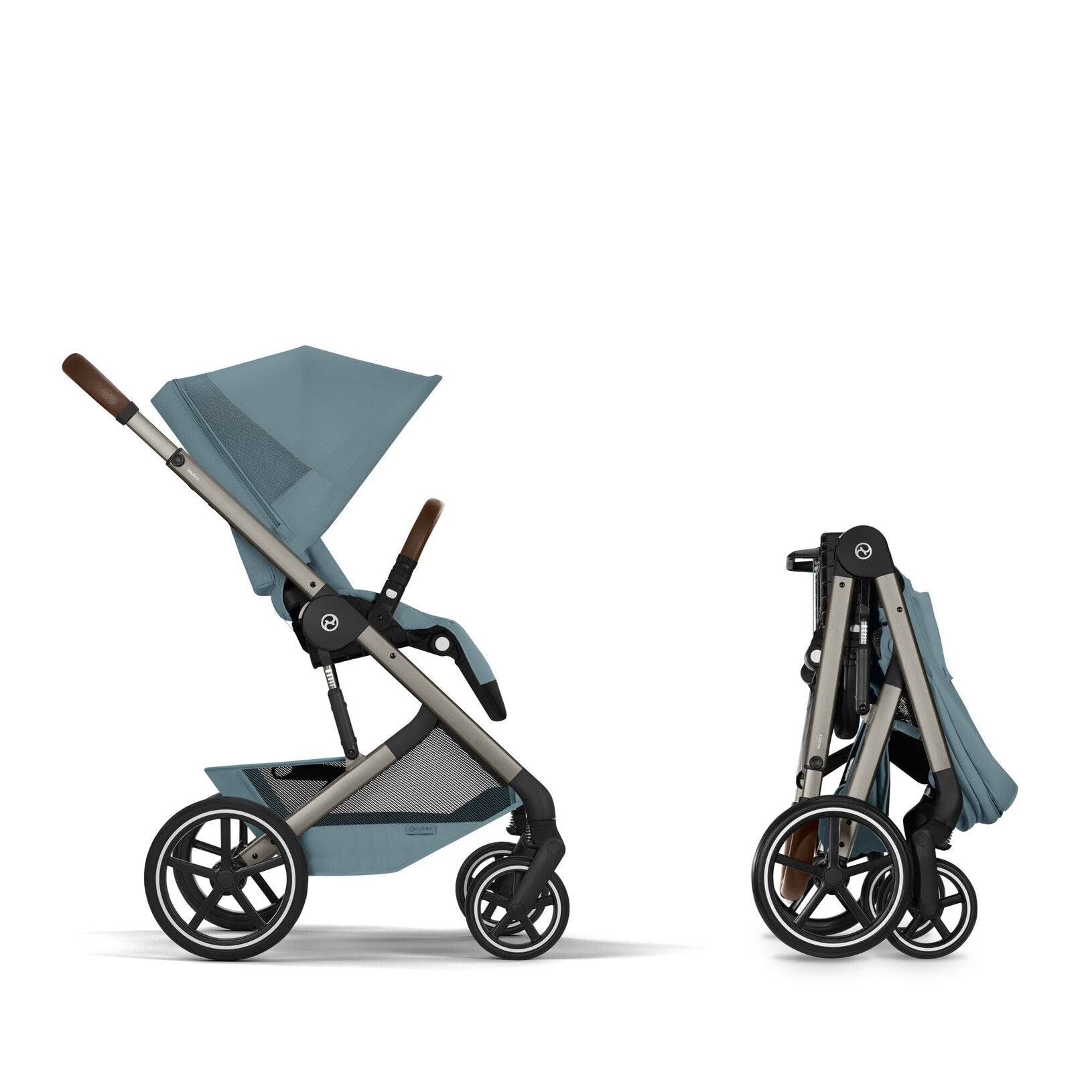 עגלה משולבת- תכלת כולל עריסה Balios 6 S TPE+Fold CC B Stormy Blue