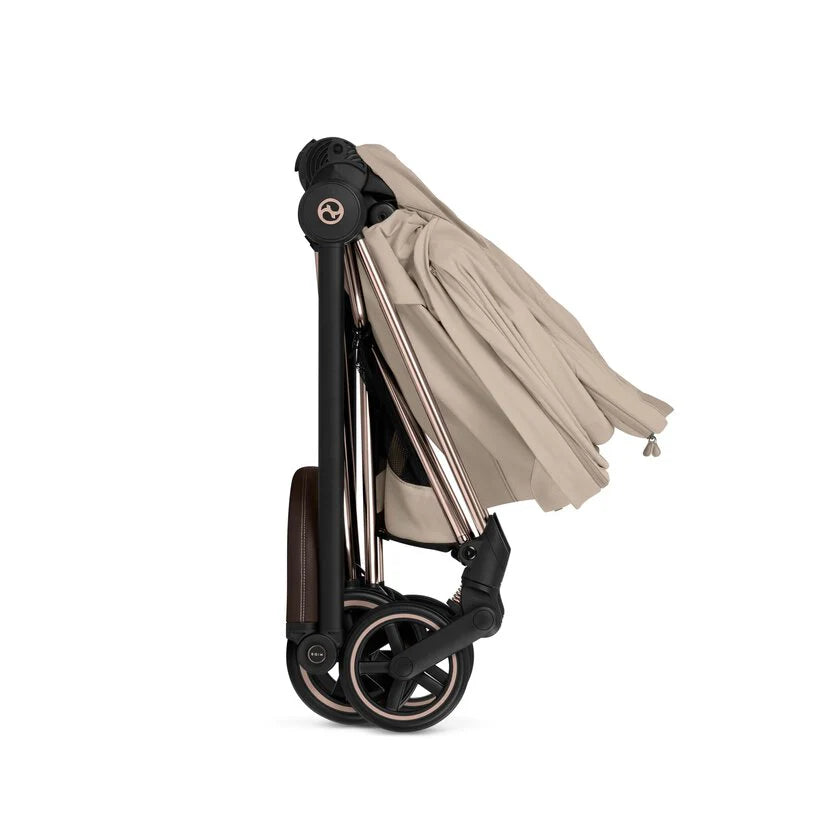 עגלת תינוק סייבקס Cozy Beige Mios 4 שלדה כרום חום