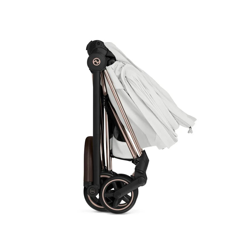 עגלת תינוק סייבקס Off White Mios 4 שלדה כרום חום