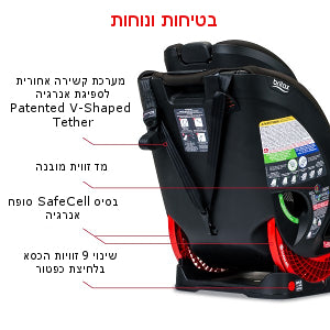 כיסא בטיחות One4Life SafeWash Britax - התקנה פשוטה ובטוחה