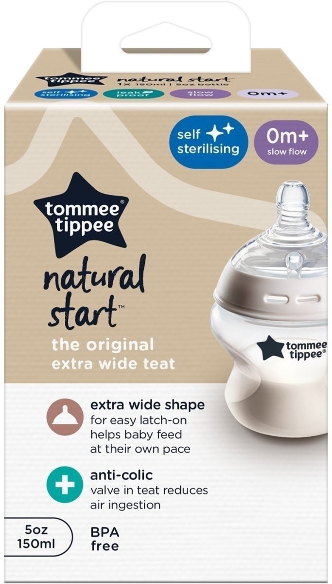 בקבוק האכלה 150 מ''ל Tommee Tippee Natural Start - זרימה איטית