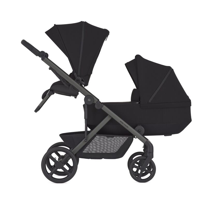 עגלת תאומים Anex Modu - שחור + 2 טיולונים + 2 עריסות