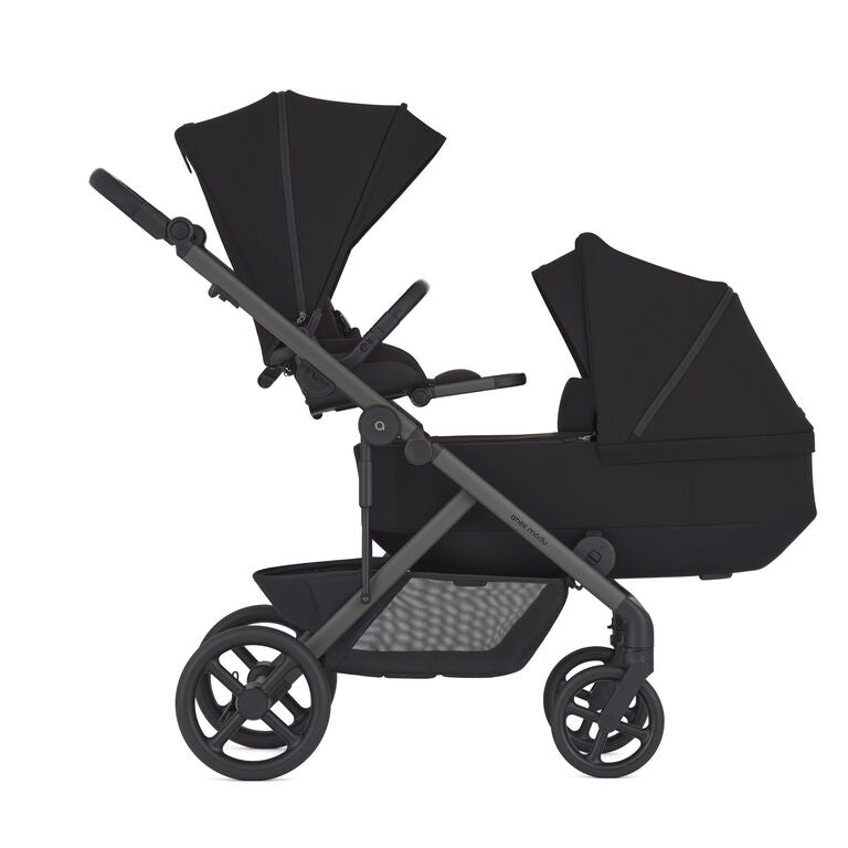 עגלת תאומים Anex Modu - שחור + 2 טיולונים + 2 עריסות