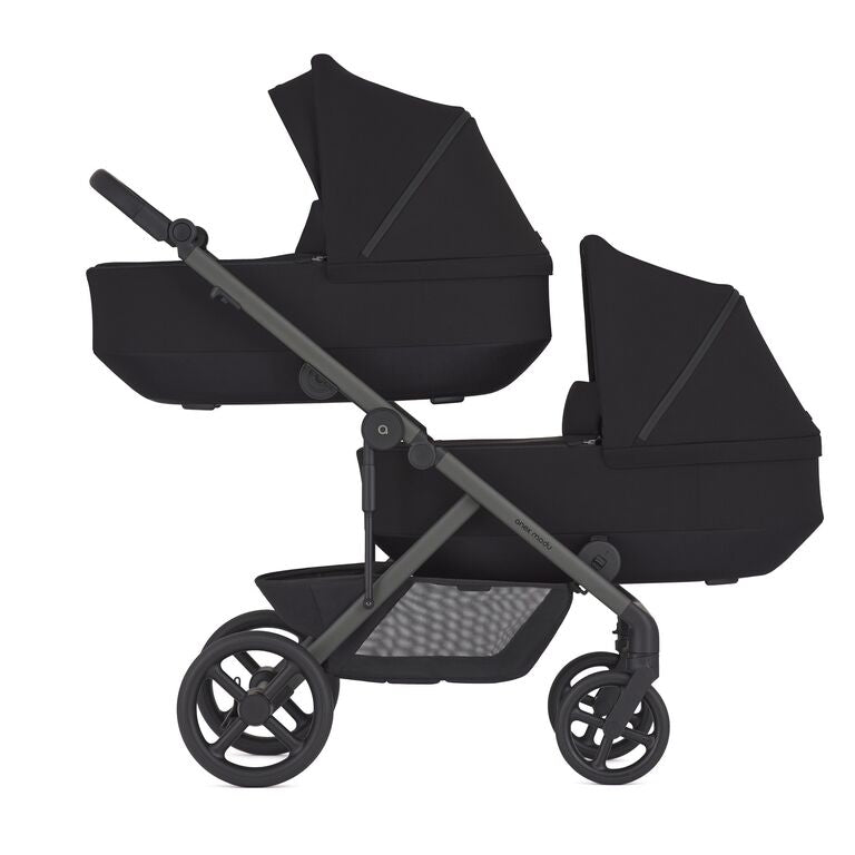 עגלת תאומים Anex Modu - שחור + 2 טיולונים + 2 עריסות