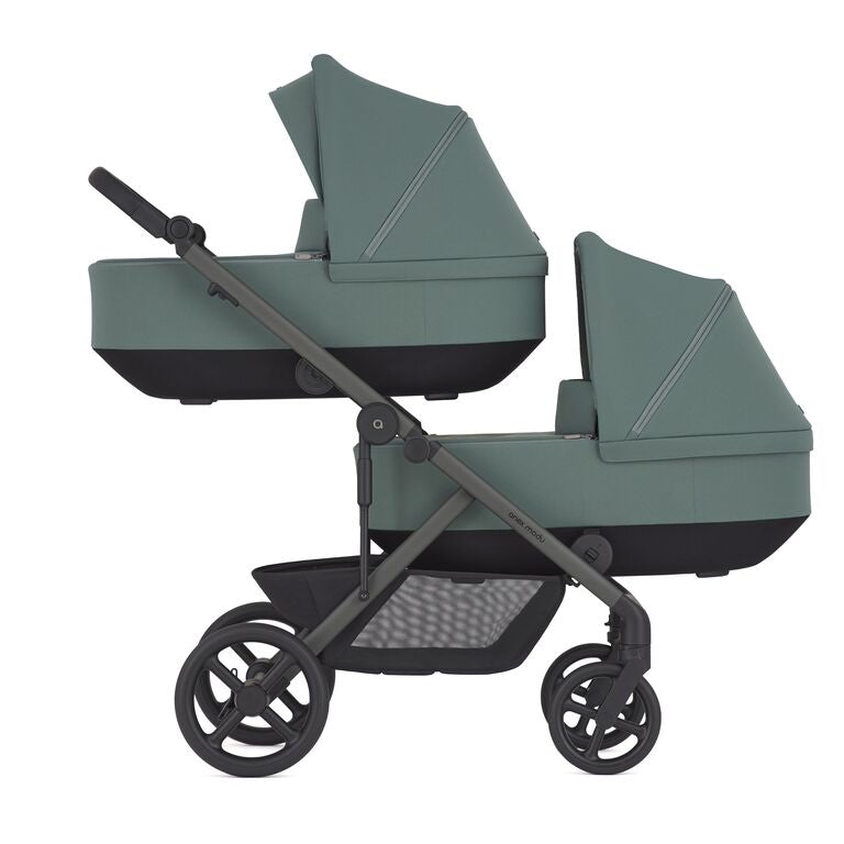 עגלת תאומים Anex Modu - ירוק + 2 טיולונים + 2 עריסות