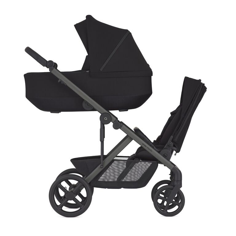 עגלת תאומים Anex Modu - שחור + 2 טיולונים + 2 עריסות