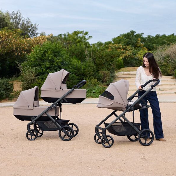עגלת תאומים Anex Modu - שחור + 2 טיולונים + 2 עריסות