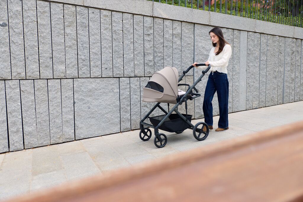 עגלת תאומים Anex Modu - ירוק + 2 טיולונים + 2 עריסות