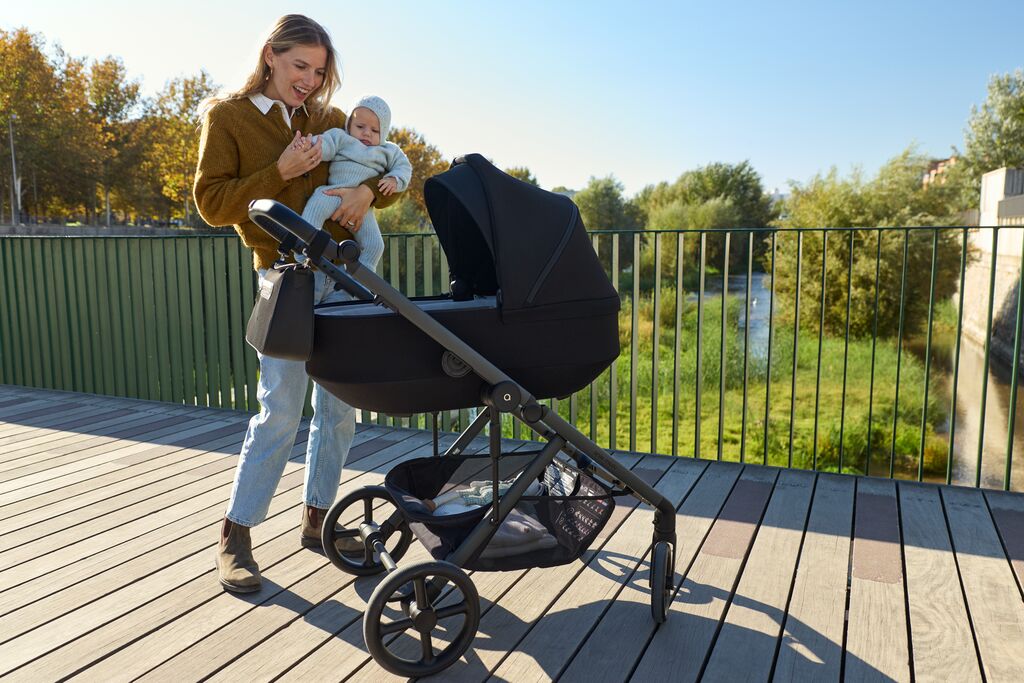 עגלת תאומים Anex Modu - ירוק + 2 טיולונים + 2 עריסות