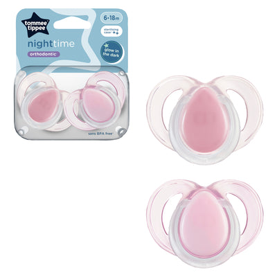 זוג מוצצים זוהרים בחושך 6-18 חודשים Tommee Tippee