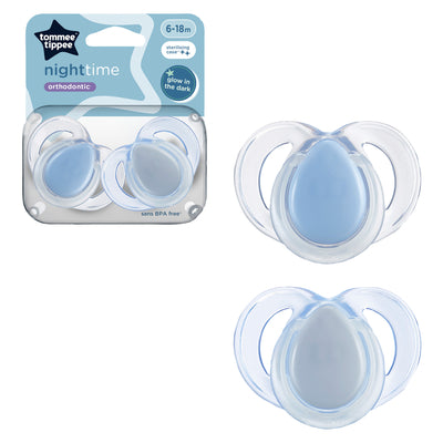 זוג מוצצים זוהרים בחושך 6-18 חודשים Tommee Tippee