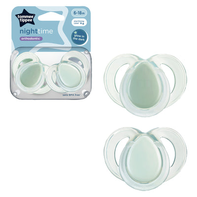 זוג מוצצים זוהרים בחושך 6-18 חודשים Tommee Tippee