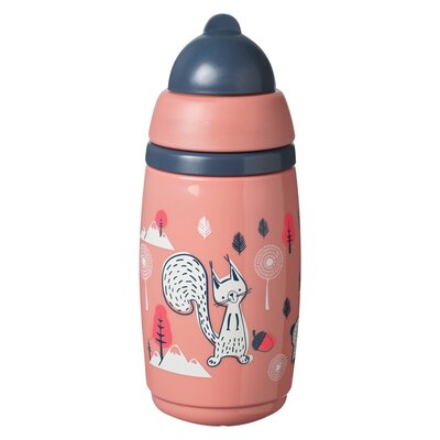 כוס מבודדת עם קשית 266 מ״ל ורוד 12+ חודשים Tommee Tippee