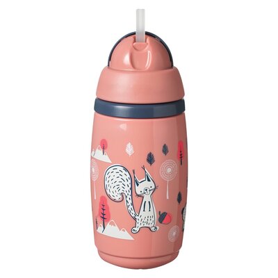 כוס מבודדת עם קשית 266 מ״ל ורוד 12+ חודשים Tommee Tippee