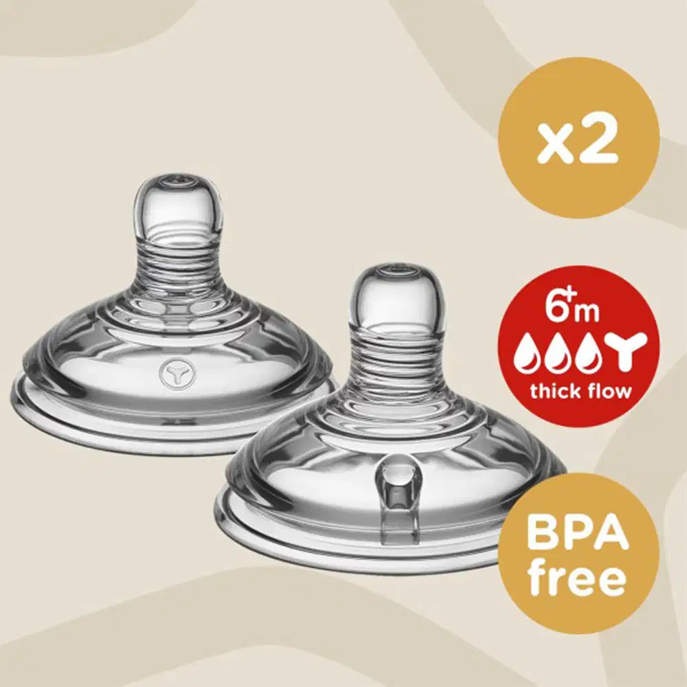 זוג פטמות למזון סמיך Tommee Tippee Closer To Nature