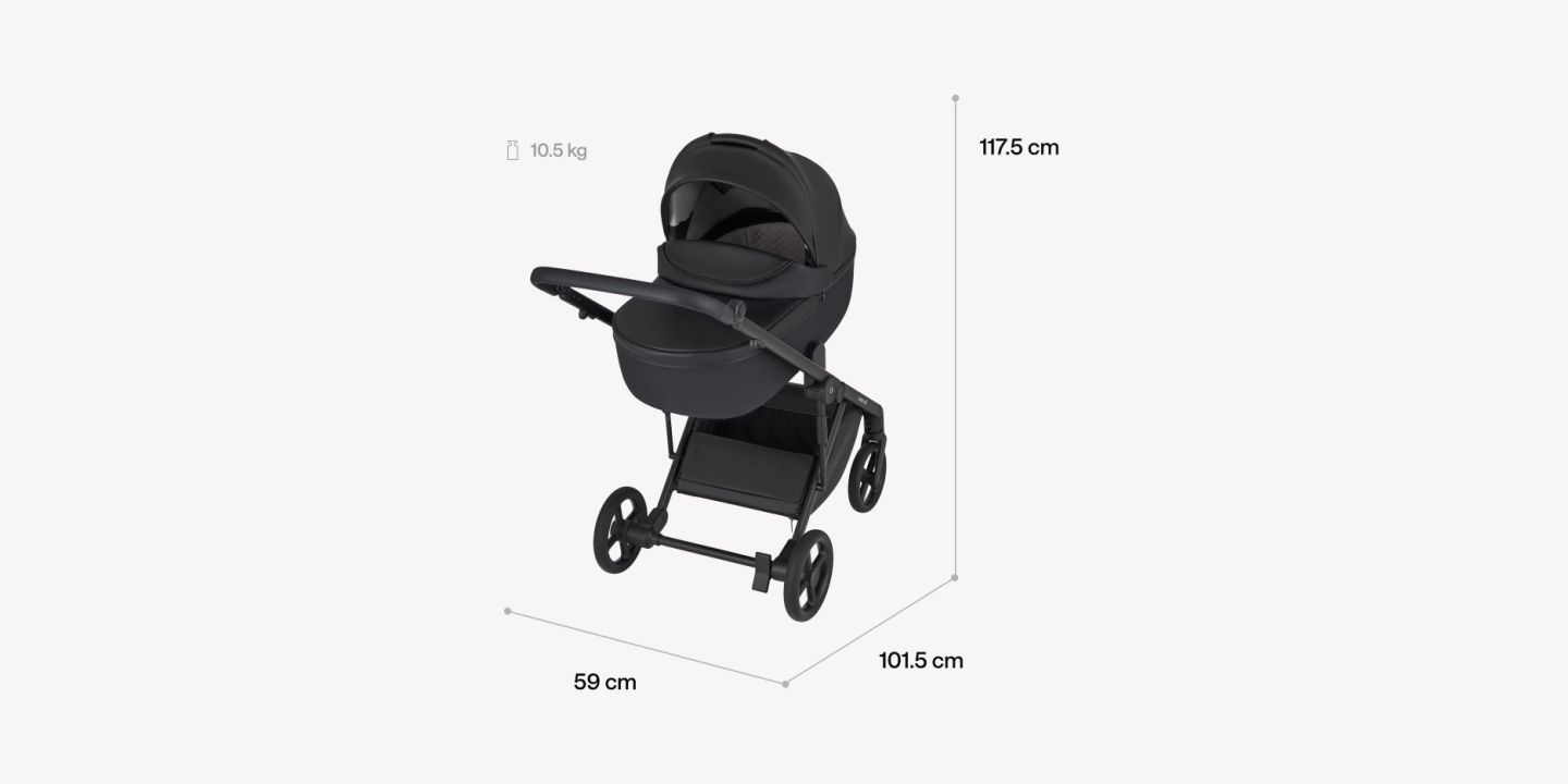 עגלה משולבת anex Eli Midnight בעיצוב מינימליסטי