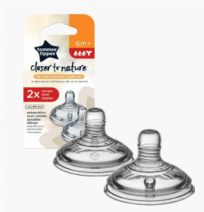 זוג פטמות למזון סמיך Tommee Tippee Closer To Nature